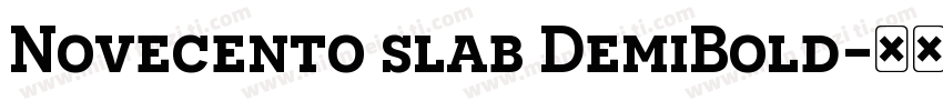 Novecento slab DemiBold字体转换
